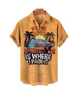 Hawaiian shirt for men VW Bus Typ3 camper classic car - $29.00