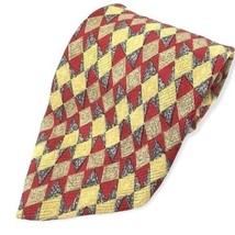 Ermenegildo Zegna Silk Men’s Necktie Red Yellow Multi - £22.70 GBP