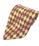 Ermenegildo Zegna Silk Men’s Necktie Red Yellow Multi - £22.41 GBP