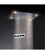 31&quot; Large Rain LED Shower Set Faucet Double Waterfall Shower Super Showe... - £1,523.07 GBP