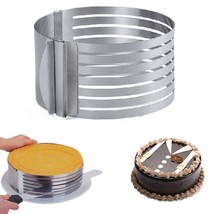 16-20cm Adjustable Stainless Steel Cake-Slicer Mold Bakeware Cutter Cake Baking - £8.01 GBP