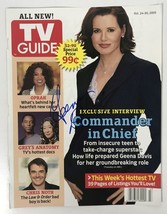 Geena Davis Signed Autographed &quot;TV Guide&quot; Magazine Cover - £31.45 GBP