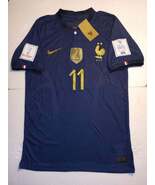 Ousmane Dembele France 2022 World Cup Qatar Match Slim Blue Home Soccer ... - $90.00