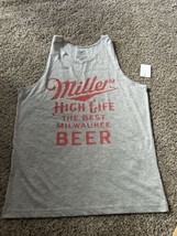 Miller High Life Tank Top Muscle Shirt Mens Size Medium Gray Pullover Ca... - $14.01