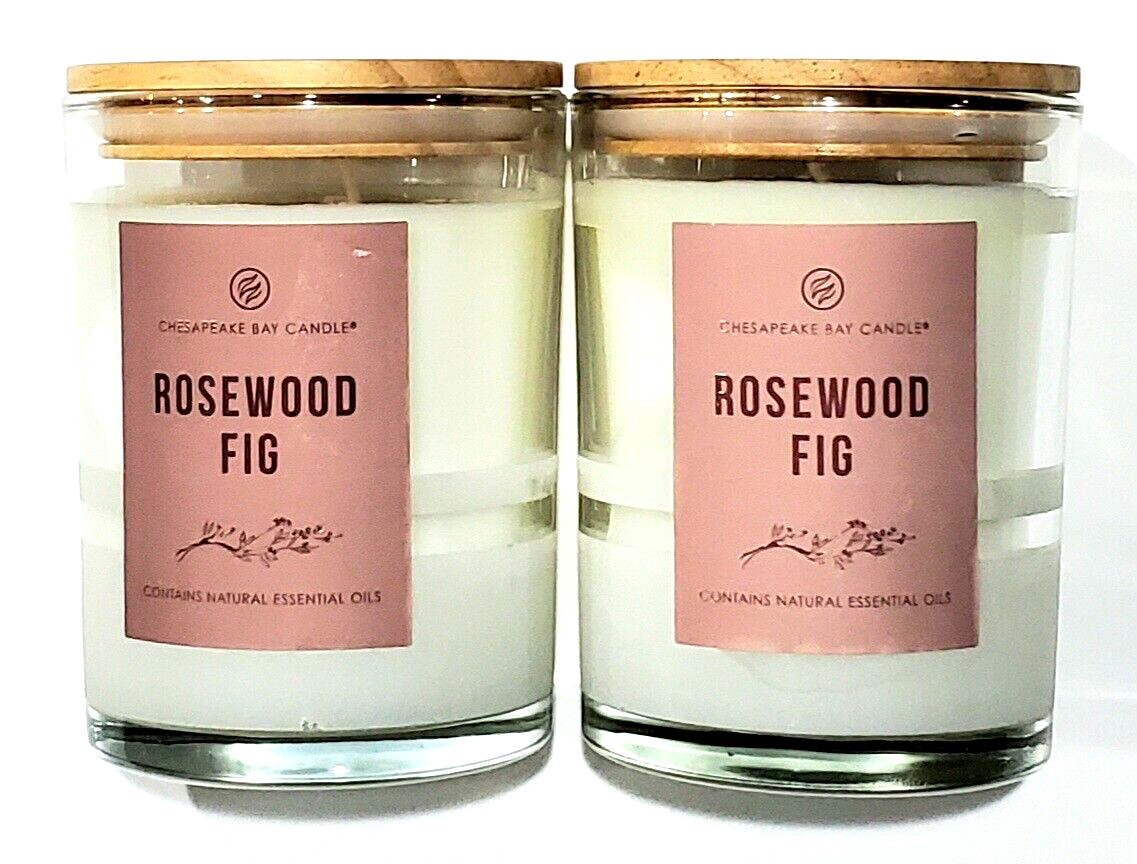 Primary image for 2 Pack Chesapeake Bay Candle Rosewood Fig Essential Oils 8.8 Oz
