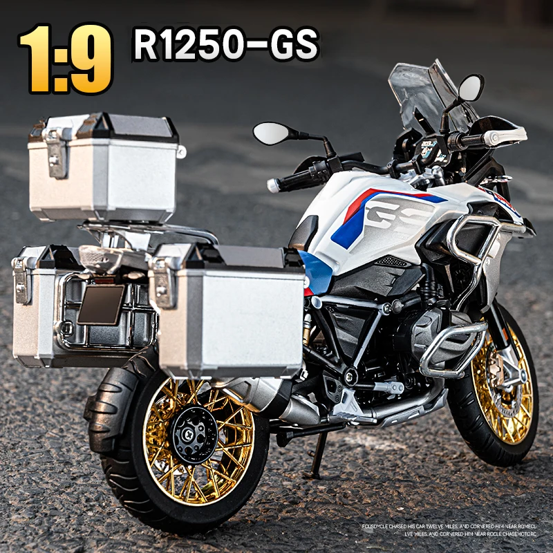  bmw r1250gs adv alloy die cast motorcycle model toy vehicle collection sound and light thumb200