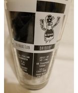 Vintage Federal glass Cocktail Bar Mixology Recipe Glass MINT - $11.87