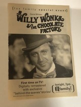 Willy Wonka And The Chocolate Factory Tv Guide Print Ad Gene Wilder Tpa15 - £4.65 GBP
