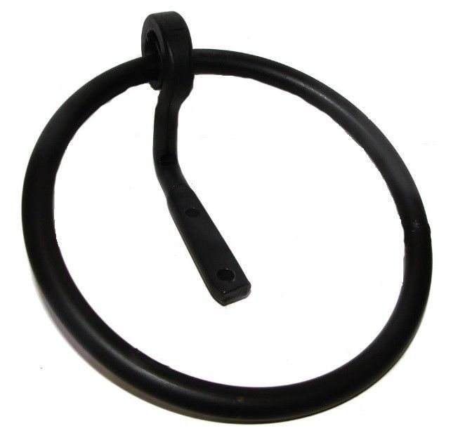 ROUND WROUGHT IRON TOWEL RING Solid Colonial Kitchen Bath Amish Blacksmith USA - $14.97