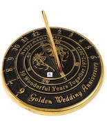 50th Golden Wedding Anniversary Sundial Gift Heavy Duty Brass Home Decor... - £62.96 GBP