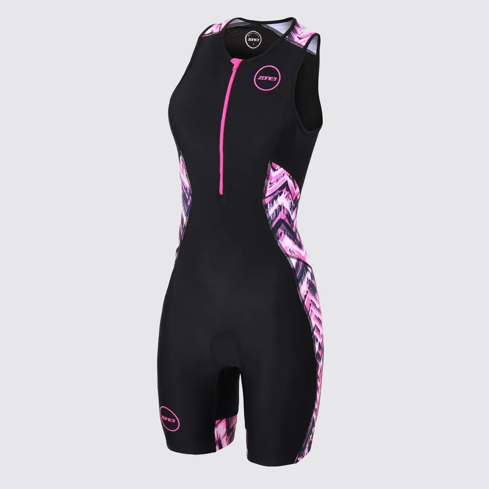 Sporting Zone3 Women Cycling Skinsuit Triathlon Suit Cycling Sleeveless Swimwear - £66.99 GBP
