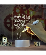 Title USB LED Night Light with Message Board and Pen, Warm White Atmosph... - $27.52 CAD