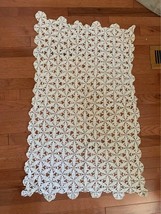 Vintage Hand Crocheter Table Runner 25”x36” #27b - $15.21