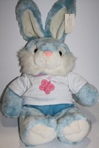 Dan Dee  Kmart Easter Bunny Rabbit 25&quot; Blue White Plush Butterfly Shirt Stuffed - £51.74 GBP