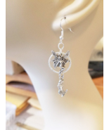 fairy mermaid hoop charm earrings dangles handmade fantasy fairytale jew... - £5.46 GBP