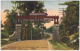 Postcard The Western Gate To Gananoque Ontario Valentine - £3.09 GBP