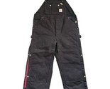 New Mens Carhartt Quilt Lined Zip To Thigh Bib Overalls Black 40x32 - $89.29