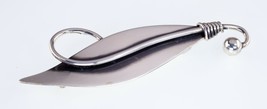 Otto R. Bade Sterling Silver Vintage Leaf Brooch Nice Condition - $66.65