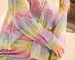 Main Strip steffie sequin long sleeve top size M - $47.52