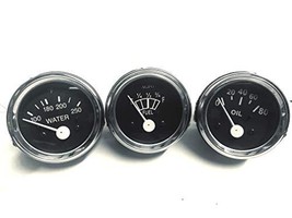 Electrical Oil Pressure, Water Temperature, Fuel Gauge set in Black Face... - £33.28 GBP