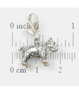 Bulldog Charm 3 Dimensional Solid Sterling Silver - $47.52