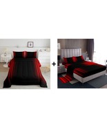 7 Pcs Red And Black Ombre Abstract Kids Girls Boys Comforter Set &amp; Sheet... - £105.01 GBP