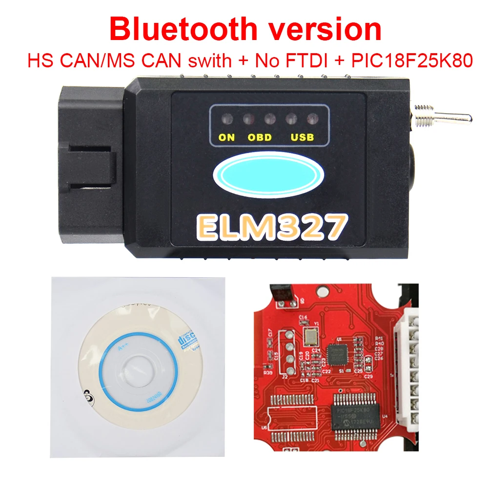 ELM327 Usb Ftdi PIC18F25K80 Chip El Mconfig Code Reader For Hs CAN/MS Can Forscan - $69.74