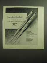 1970 Cross Pens and Pencils Ad - For the Graduate A lifetime of writing  - £13.89 GBP