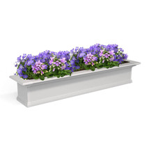 Window Box Planter Self Watering White Vinyl 60 In. X 12 In. Weather Res... - £311.53 GBP