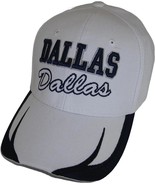 Dallas City Name Block and Script Lettering Baseball Cap with Embroidere... - $27.28 CAD