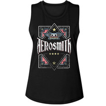 Aerosmith Barbed Wire Women&#39;s Tank Stars Rock Band Album Concert Tour Merch - £22.41 GBP+