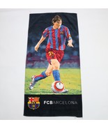Vintage 2005 FC Barcelona Soccer Lionel Messi Terry Cloth Beach Towel 27x54 - $59.35