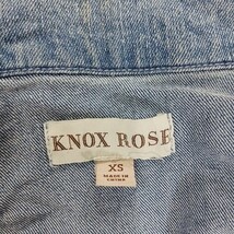 Knox Rose RN#17730 Women’s Blue Full Button Denim Jacket Pleated Buttom Size XS image 3