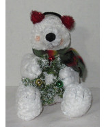 Russ Berrie Stuffed animal Polar Bear FLURRIE 8&quot; Winter Christmas Decora... - $529.37 MXN