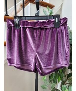 Torrid Curve Women’s Plus Purple Velvet Velour Comfort Pull On Shorts Si... - $41.16 CAD