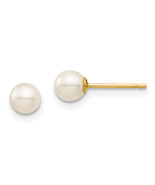 14k Madi K 4-5mm White Round Freshwater Cultured Pearl Post Earrings wit... - €85,90 EUR 14k Madi K 4-5mm White Round Freshwater Cultured Pearl Post Earrings wit... - €85,90 EUR
