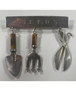 GFMW &quot;Samen&quot; Sterlingsilber Gartenwerkzeuge Brosche Great Falls Metal Works - $88.64 CAD