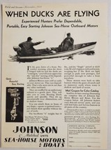 1930 Print Ad Johnson Sea-Horse Outboard Motors &amp; Matching Boats Waukegan,IL - £13.45 GBP
