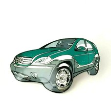 Mercedes-Benz Green Automobile Car Vehicle Silver Tone Enamel Lapel Pin - £7.97 GBP