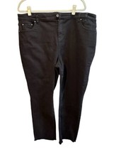 Nic + Zoe Mid Rise Straight Cut Jeans Women’s 18W Black Raw Hem - $23.99