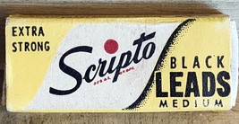Vintage Box SCRIPTO Extra Strong Black Leads Standard Medium Wood Case Holder - £5.68 GBP
