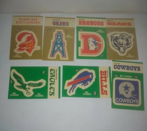 Lot of 22 Helmet or Mascot 1982 Fleer Football In Action Stickers Patches Item image 4