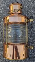 Ankerlicht Copper Ship Lantern Light Electric Converted Hanging Fixture As Is image 4