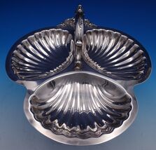 Grande Baroque by Wallace Silverplate Candy Dish 3-Shell 11 1/2&quot; (#7827) - €90,78 EUR