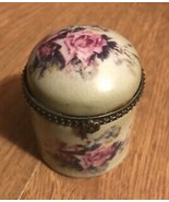 1898 Vintage Ceramic Stamp Box with hinged top - Very attractive Collect... - $33.56