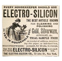 Electro Silicon Silverware Polish 1885 Advertisement Victorian Cleaner A... - $372.61 MXN