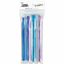 Red Heart Crystalites Lightweight Acrylic Crochet Hook Gift Set L,M,N,P - $37.99