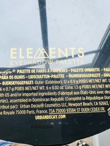 URBAN DECAY 'Elements' Eyeshadow Palette, 19 Shades NIB ~ 100% AUTHENTIC Item image 5