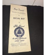 1955 AAA INYO-SQUUOIA OUTING MAP, LARGE ROAD MAP, CALIFORNIA - $12.33