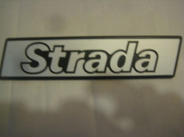 Fiat Stada badge for car Plastic silver on black rectangel badge for Fia... - $16.09